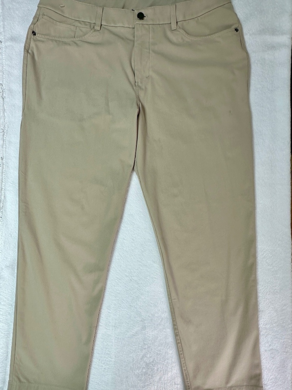 Lululemon Men's ABC Classic-Fit 5-Pocket Pant 36 *Warpstreme Khaki Beige